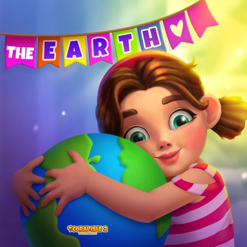 Illustration de la Journée de la Terre avec enfant serrant le globe dans ses bras, concept écoresponsable